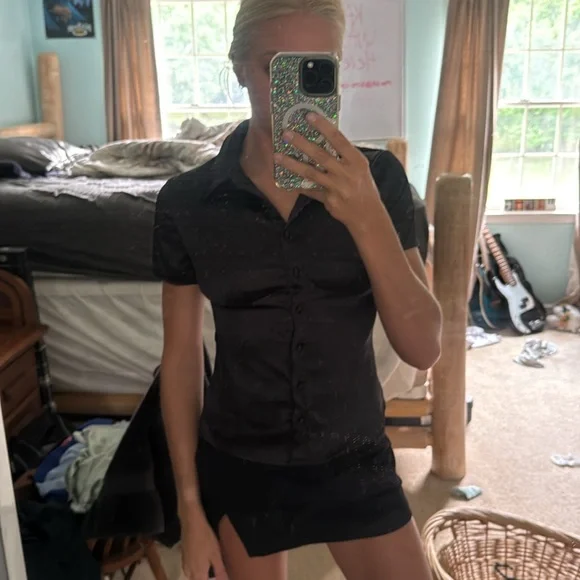 black princess polly button down - Picture 5 of 6